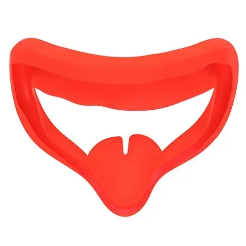 Produktbild: ciciglow Silikon-VR-Gesichtsabdeckung für 2, VR-Brille Silikon-Augenmaske für 2 Atmungsaktive Anti-Schweiß-VR-Schutzhülle(rot)