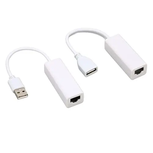 Produktbild: ciciglow USB-Netzwerkadapter,USB 2.0 RJ45-Netzwerkkabel-Extender RJ45-Netzwerkkabel-Extender-Konverter Ethernet-Verlängerungskabel-Adapter