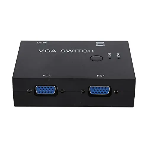 Produktbild: ciciglow VGA 2 in 1 Out 1 Port VGA Switch, Kippschalter, Schwarz, 2-Wege, AUF-AUF-AN