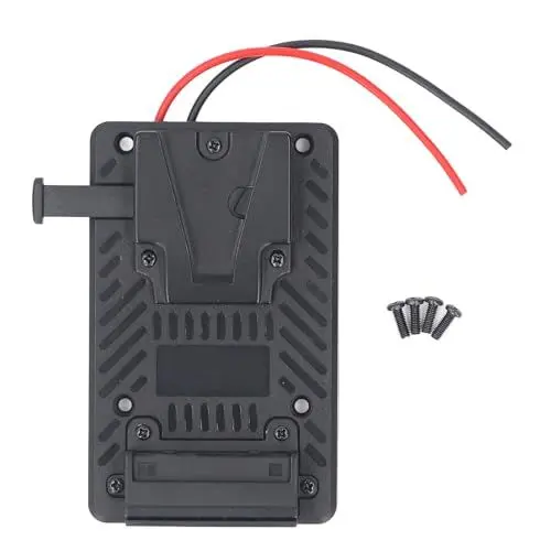 Produktbild: ciciglow V-Lock-Batterieplatte, für Kameraausrüstung mit V-förmigem Schlitz, für Kameras, LED-Leuchten, Zinklegierungs-Kunststoffmaterial
