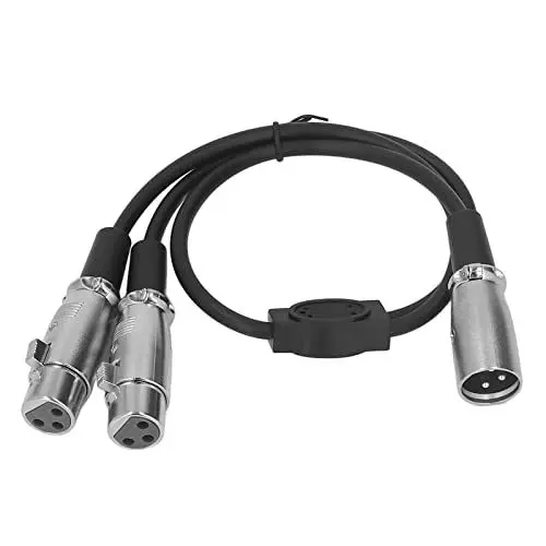Produktbild: ciciglow XLR-Stecker auf Dual-XLR-Buchse, 0,5 M/19,7 Zoll, Professionelles XLR-Y-Splitterkabel, Sound-Adapterkabel für Lautsprecher, DVD-Player, Multimedia, Mikrofone