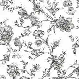 Produktbild: CiCiwind Selbstklebende Tapete Blumen 44×300cm Schwarz und Weiß Tapete Blume und Vögel Wandverkleidung Selbstklebend Verdicken Möbelfolie Selbstklebend Wasserdicht Wand Möbel Dekorativ Klebefolie