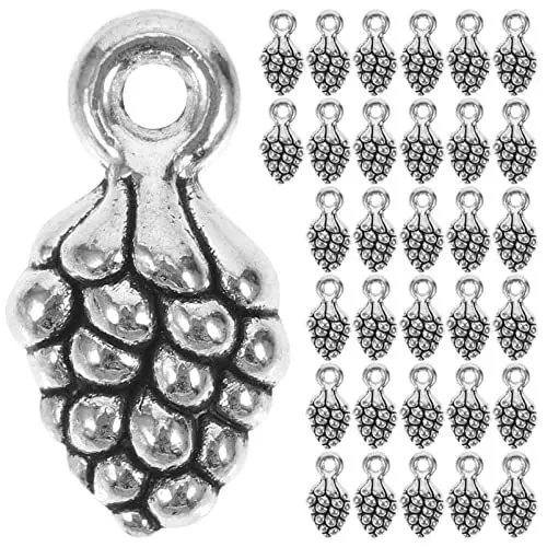 Produktbild: Ciieeo 100St Weihnachten Tannenzapfen Anhänger tannenzapfen weihnachtsverzierung Ohrringanhänger deko schmuck Tannenzapfen-Modellieranhänger kreative DIY-Anhänger Sterling Silber Charme