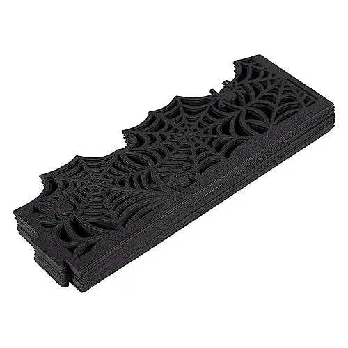 Produktbild: Ciieeo 100 STK Spinnennetz Lampenschirm Led-teelichthalter Halloween-partyzubehör Spinnennetz-teelichthalter Spinnennetz-kerzenverpackungen Schwarze Hochzeitsdeko Papier Messar Aushöhlen