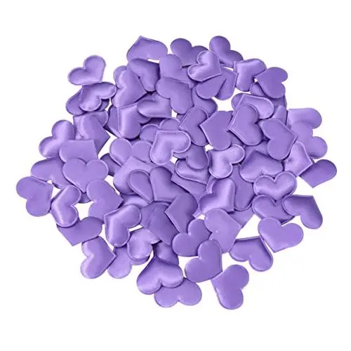 Produktbild: Ciieeo 100 Stk Schwammherz Konfetti Herz-gesichtsschwämme Hochzeit Konfetti-blumen Herz Aus Schwammblütenblättern Konfetti Verstreuen Hochzeitsbedarf Violett Künstlich