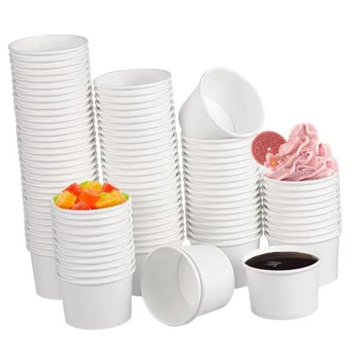 Produktbild: Ciieeo 100stücke Kleine Einweg Pappbecher Zum Trinken Und Verkosten Fassungsvermögen Geeignet Als Wasserbecher Oder Kaffeebecher Für Verschiedene Anlässe
