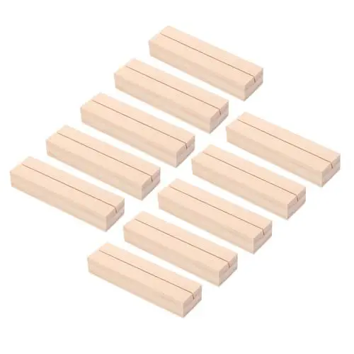 Produktbild: Ciieeo Schicke Elegante Tischkartenhalter Aus Holz Ständer Für Tischnummern Hochzeitsbankett Handwerkskunst Für Veranstaltungen 10 Stück