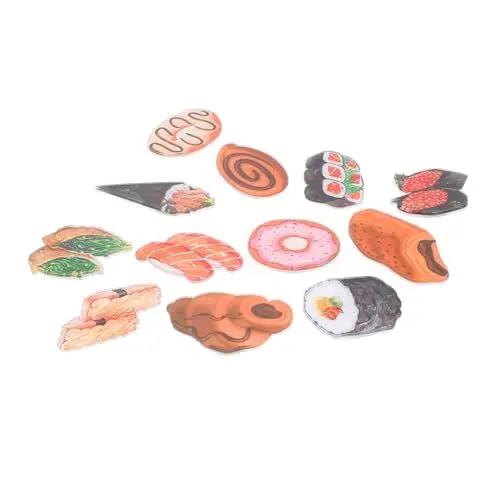 Produktbild: Ciieeo Innovative Magnete Im Sushi-Design 12 Stück Kühlschrankaufkleber Nicht Wiederverwendbar Für Notizen