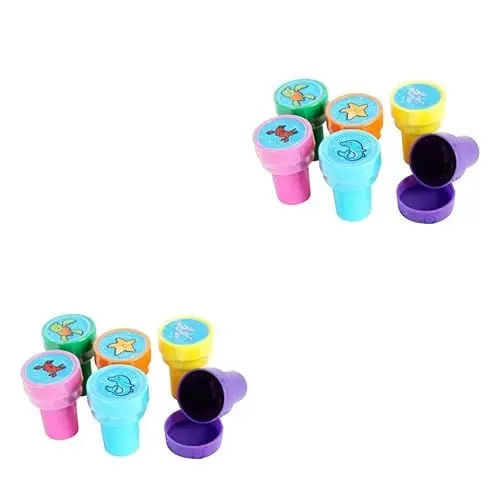 Produktbild: Ciieeo 12 Stück Mini-Stempel Kinder-Stempel Tier-Stempel Kinder-Stempel Selbstfärbende Stempel Kunststoff-Stempel Mini-Stempel Stempel Für Siegel Niedlich