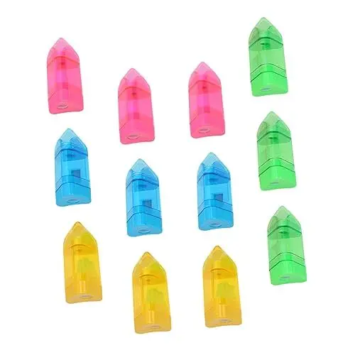 Produktbild: Ciieeo 12st Mini-anspitzer Buntstiftspitzer Desktop-anspitzer Handschärfer Hand-anspitzer Kleiner Anspitzer Spitzer Mit Radiergummi Schülerschärfer Student Einzelnes Loch Bleistiftspitzer