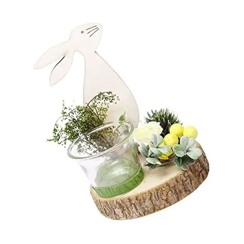 Produktbild: Ciieeo 1Stk Osterkerzenhalter graceling hasenscheisse osterpräsente einzigartig Goldener Kerzenhalter Glaswaren hochzeitsdeko Kerzenständer Dekoration Kerzenhalter im nordischen Stil Holz