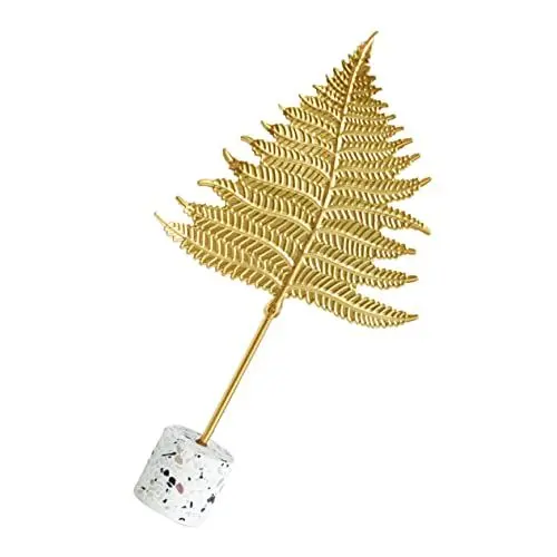 Produktbild: Ciieeo 1Stk goldene Blattverzierung Blatt-Statue künstliche Palmblätter bescherungg schönes Geschenk Esstisch Mittelstücke Tischdekorationen für Hochzeiten Tischverzierung Marmor