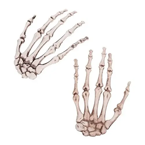 Produktbild: Ciieeo 1 Paar Schädel Palmknochen Skelettmodell Der Menschlichen Hand Halloween- -Skelett-hände Skelett Knochen Halloween Dekoration Horror-partydekorationen Verfolgt Beängstigend Harz
