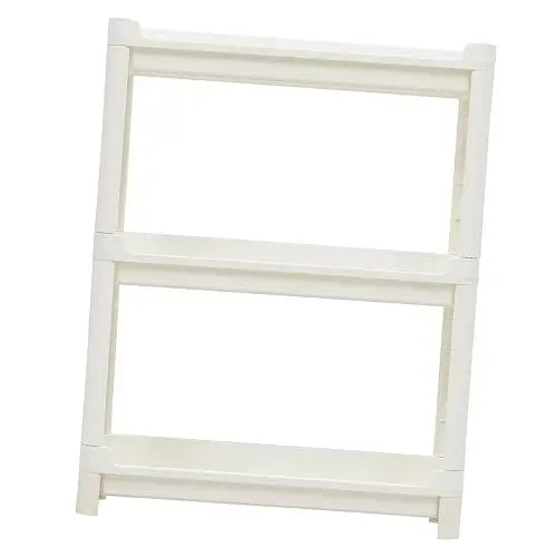 Produktbild: Ciieeo 1 STK Spaltlagerregal Badezimmerregal aus Kunststoff Schrank Regal Organizer Lagerregale Kunststoffregal Badezimmer Eckregal mehrschichtig Familienregal Weiß