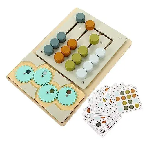 Produktbild: Ciieeo 1 Satz Farblich Passendes Schachspiel Holzsortierbahn Brettspiel Puzzle Schachbrett Klassifizierung Brettspielbrett Holz Papier Farblich Passend