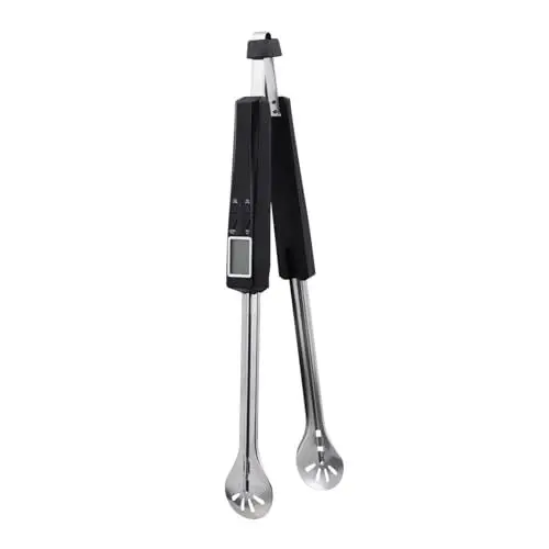 Produktbild: Ciieeo 1 Satz Grillthermometer Toasterzange Gurkenzange Essenszange Grillzange Mit Thermometer Bbq-tool Küchenzange Aus Edelstahl Grillutensilien Backthermometer Lebensmittel Abs Fleisch