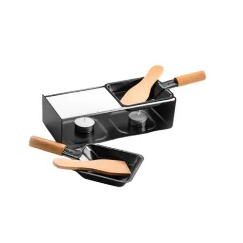 Produktbild: Ciieeo Mini-grillpfannen-set Nicht Schmelzende Pfanne Holzgriff Tragbares Kochen Im Freien Für Käsefondue Lagerfeuer-grillwerkzeug Keine Kerze Erforderlich