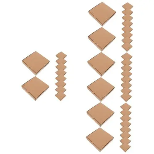 Produktbild: Ciieeo 1 Satz Pizzaschachtel Pizza Verpackung Pizzakartons Aus Papier Pizzableche Aus Papier Pizzakartons Aus Wellpappe Pizzaverpackung Pizza- Brown 10st