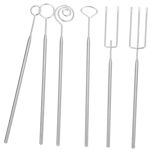 Produktbild: Ciieeo 1 Satz Schokoladengabel Grill-kits Braten-marshmallows- Fonduegabeln Zum Backen Fondue-tauchgabel Schokoladenfonduegabeln Fondue-schokolade Gurkengabel Silver Rostfreier Stahl