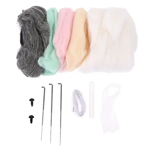Produktbild: Ciieeo 1 Satz Schürhaken Aus Wolle Nadelfilzen Handgefertigtes Filzmaterial Wollfilznadel Selber Machen Bastelwerkzeuge Aus Filz Nadelfilzset Kaninchen Filz Zum Basteln Baby Kind Tier