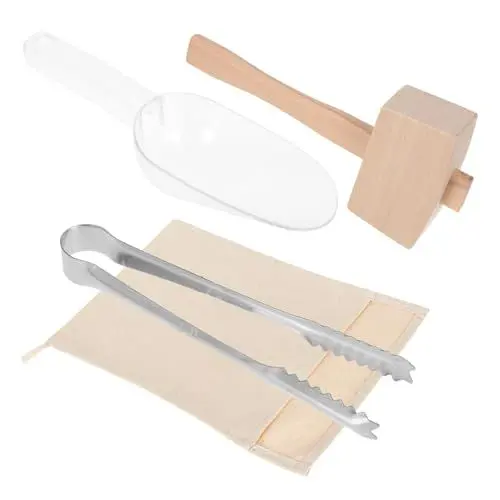 Produktbild: Ciieeo Kellnerwerkzeug Barzubehör 1 Set Crushed Ice-Beutel Holzhammer Für Leicht Zu Reinigen