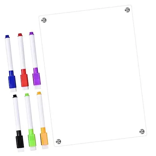 Produktbild: Ciieeo 1 Set Klare Trocken Abwischbare Tafel Magnetisches Whiteboard Magnetischer Kalender Klare Weiße Tafel Acryl Transparente Acryltafel Für Kühlschrank Magnetische Klare