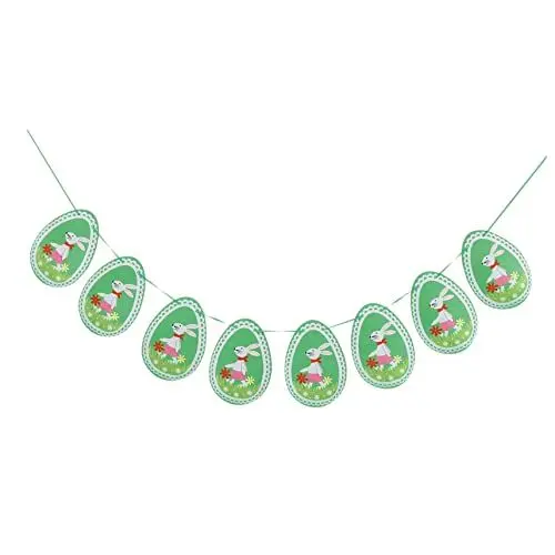 Produktbild: Ciieeo 1 Set Pull The Flag Filz Ei Girlande Set Ostereier Ausschnitt Girlande Ostern Hängedekoration Ostereier Wimpelkette Banner Ostereier Hängebanner Party Banner Party