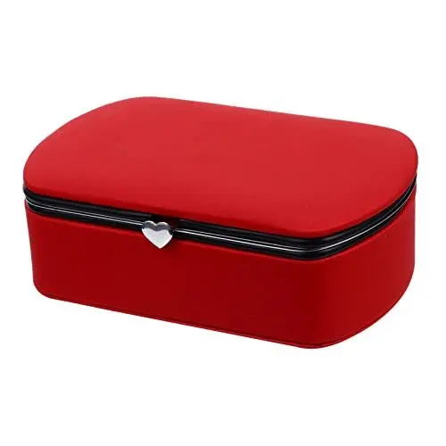 Produktbild: Ciieeo Schmuckschatulle aus PU Praktische Aufbewahrungsbox für Schmuck Glatte Aufbewahrungsbox Klassifiziertes Design Schmuck Organizer für Reisen