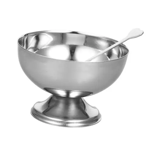 Produktbild: Ciieeo 1stk Dessertbecher Aus Edelstahl Snackschalen Metall Auf Fuß Stehende Fruchtbecher Glasschalen Joghurtbecher Obstteller Aus Metall Tasse Lagerregal Büro Hochzeit Rostfreier Stahl