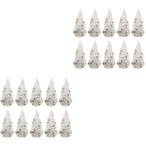 Produktbild: Ciieeo 20 STK LED beleuchteter Weihnachtsbaum künstlicher Weihnachtsbaum Weihnachtsbaum-Nachtlampe weihnachtsornamente schmuck Weihnachten Weihnachtsbaum aus Acryl Tisch-Weihnachtsbaum