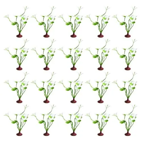 Produktbild: Ciieeo 20stücke Simuliertes Wassergras Aquarium Dekoration Künstliche Wasserpflanzen Für DIY-aquariumgestaltung Mit Sockel Aquariumgras Aquarium Pflanzenornament