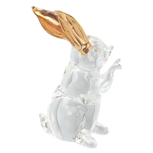 Produktbild: Ciieeo 2St Hasenschmuck vitroleros para Mini Osterhasenfigur Auto Ostern hasenfiguren Cute Decor Tier Dekor Kaninchen-Skulptur Glasverzierung Schreibtisch Zubehör Barren schmücken Statue