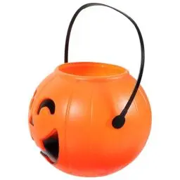 Produktbild: Ciieeo 2St Kürbislaterne Babybadewanne orangefarbener Korb halloween kinder geschenke halloween süßigkeiten box Kürbiseimer tragbar Süßigkeiten-Stand Kürbisgesicht Kürbis Eimer Süssigkeit