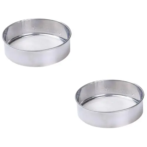 Produktbild: Ciieeo 2stücke Edelstahl Mehlsieb Feinmaschiger Sifter Mit Mesh Für Präzises Backen Leicht Zu Bedienen Für Mehl Puderzucker Kakao Und Mehr Küchenwerkzeug Für Bäcker