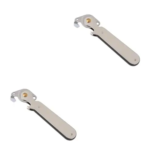 Produktbild: Ciieeo 2stücke Manueller Dosenöffner Aus Edelstahl Ergonomischer Dosenstecher Für Zuhause Camping Und Reisen Für Senioren Und Personen Mit Geringerer Griffstärke Kompakt Und Tragbar