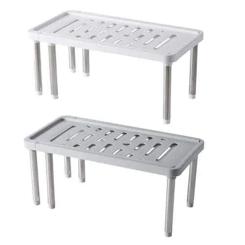 Produktbild: Ciieeo 2St Regal storage shelves storage shelf rutschhemmer Küchenutensilienhalter külschrank Kleinigkeiten Halter Organizer für Haushaltsartikel einziehbares Gestell Badezimmerhalter pp
