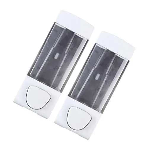 Produktbild: Ciieeo 2St Seifenspender Toilettenartikelflaschen Lotionspender wandmontierter Spender Duschgelspender zum einzug für den einzug Pressspender Seifenbehälter Abs Weiß
