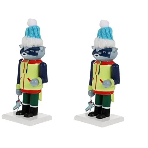 Produktbild: Ciieeo 2St tierischer Nussknacker tiermotive decoratiuni craciun The Craft Fuchsspielzeug Nussknacker-Soldatenpuppe Ornament Nussknacker-Handwerk Nussknacker Weihnachtsschmuck Holz
