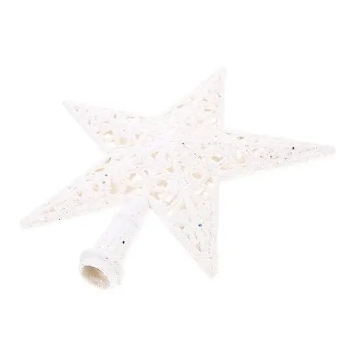Produktbild: Ciieeo 2St weihnachtsbaumspitze Stern glitzernde Schneeflocken-Baumspitze Christbaumschmuck Christmas Tree Topper Festliche Dekoration weihnachtsstern Dekoration Baumstern Dekoration Weiß