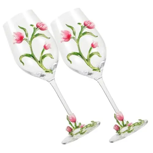 Produktbild: Ciieeo 2St weingläser weintasting whiskey glasses Getränkekelche aus Champagnerglas Abstimmung Weinflöten Party-Schnapsbecher hohe Füße Rotweinglas Weinregal Weinbehälter Legierung