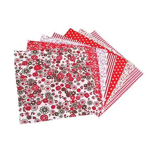 Produktbild: Ciieeo Handgefertigter Baumwollstoff Mit Blumenmuster 2 Sets Mit Je 7 Stück Für Die Herstellung Von Quilts Und Projekten Zufälliger Stil