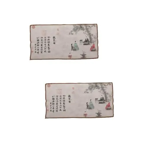 Produktbild: Ciieeo 2 Stück Chinesisches Geschirrtuch Geschirrtuch Vintage-teeserviette Besticktes Teetuch Platzsparend