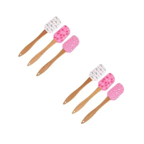 Produktbild: Ciieeo 2 Sätze Cremespatel Rosa Backzubehör Spatel Für Die Küche Creme Silikonspatel Silikonspatel Zum Backen Kuchenschaber Kuchenspatel Einzigartige Backutensilien Aus 3 Stück * 2