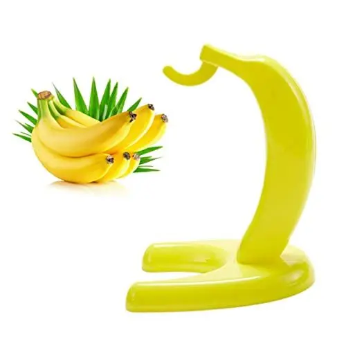 Produktbild: Ciieeo 2 Stk Bananenständer zum Aufhängen Küchenhalter zum Aufhängen Bananenhalter unter dem Schrank hängende Küchenkörbe tragbar easy putz yellow Obst-Hängeständer Obst-Hängehalter