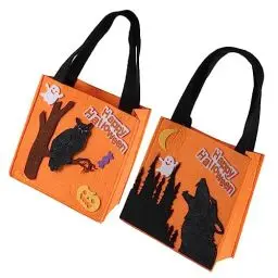 Produktbild: Ciieeo 2 Stk Halloween-süßigkeitsbeutel Halloween Süßes Sonst Gibt's Saures Tasche Halloween-partybevorzugung Geschenktüten Einkaufstasche Süßigkeitenbeutel Halloween Süße Taschen Stoff
