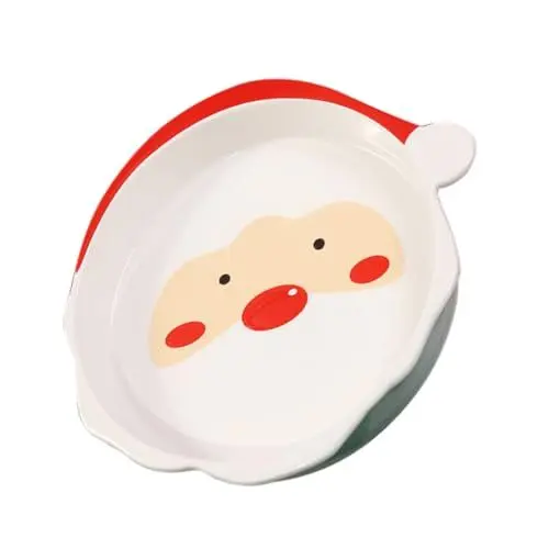 Produktbild: Ciieeo 2 Stk Weihnachtsteller Weihnachtsservierplatte Weihnachtsfeier Gericht Weihnachtsplatte Gemüsefach Speiseteller aus Porzellan Teller aus Keramik Nachtisch Tablett