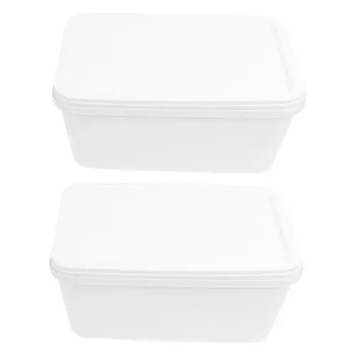 Produktbild: Ciieeo 2-teilige 3-liter-eiscreme-aufbewahrungsbehälter Große Rechteckige Wanne Gewerbliche Eiscreme-box Für Den Heimgebrauch Einfache Aufbewahrung