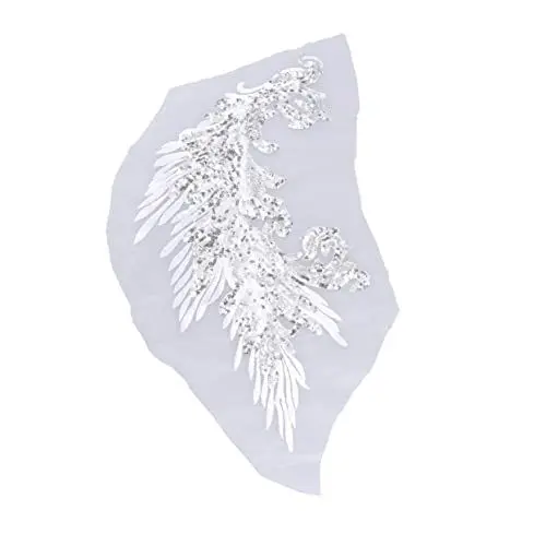 Produktbild: Ciieeo 2 Stück Applikation Patch Rucksack Patches Nähflicken Kleidung Patch Aufkleber Pailletten Tuch Patch Bekleidungszubehör Kein Zubehör Silber Shirt Patches Dekorative Patches