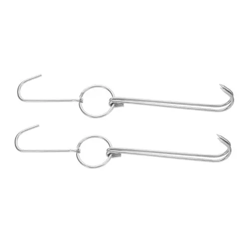 Produktbild: Ciieeo Grade Bbq Hooks - Doppelte Fleischhaken Für Einfache Handhabung - Edelstahl-grillhaken Mit Einfacher Wartung