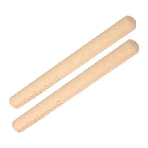 Produktbild: Ciieeo 2 Stück Holz Teigroller Plätzchenrollen Backroller Stockrollen Zum Backen Plätzchenroller Knödelteig Antihaft Gebäckroller Profi Teigroller Nudelholz Nudelholz Holz